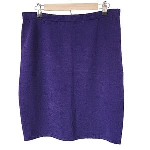St. John Purple Pencil Skirt